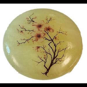 ❤️SOLD❤️VINTAGE GENUINE ALABASTER MADE IN ITALY CHERRY BLOSSOM FLOWERS
